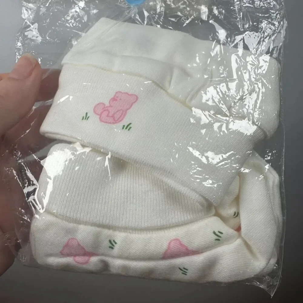 Real Faith Baby Girls 6-9 Months Top Pants Hat Booties 4 Piece Set Coquette